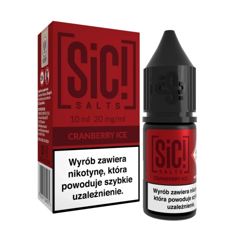 Liquid Sic Salts 10ml - Cranberry Ice 20mg | Eliq Vapoteur