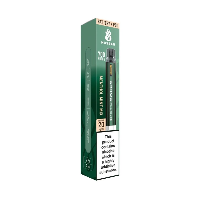 Hussar Aroma Plus Green Kit + Menthol Mint Mix 20mg | Eliq Vapoteur