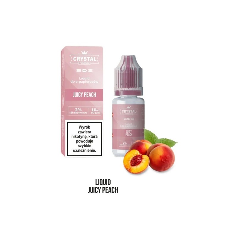 Liquid Crystal Salt - Juicy Peach 20 mg 10 ml | Eliq Vapoteur