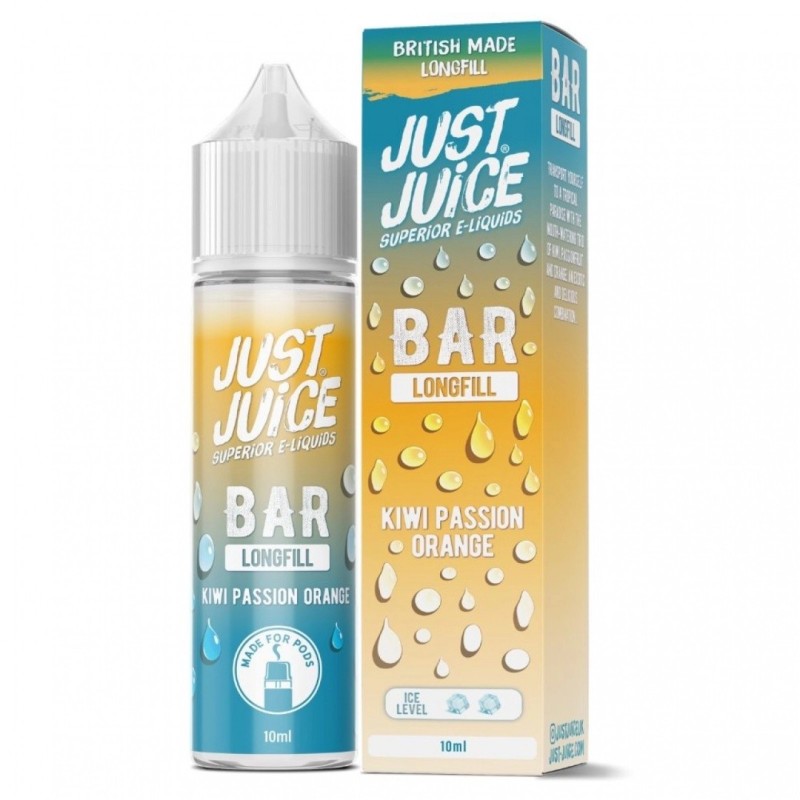 Longfill Just Juice Bar 10/60ml - Kiwi Passion Orange | EliqVapoteur