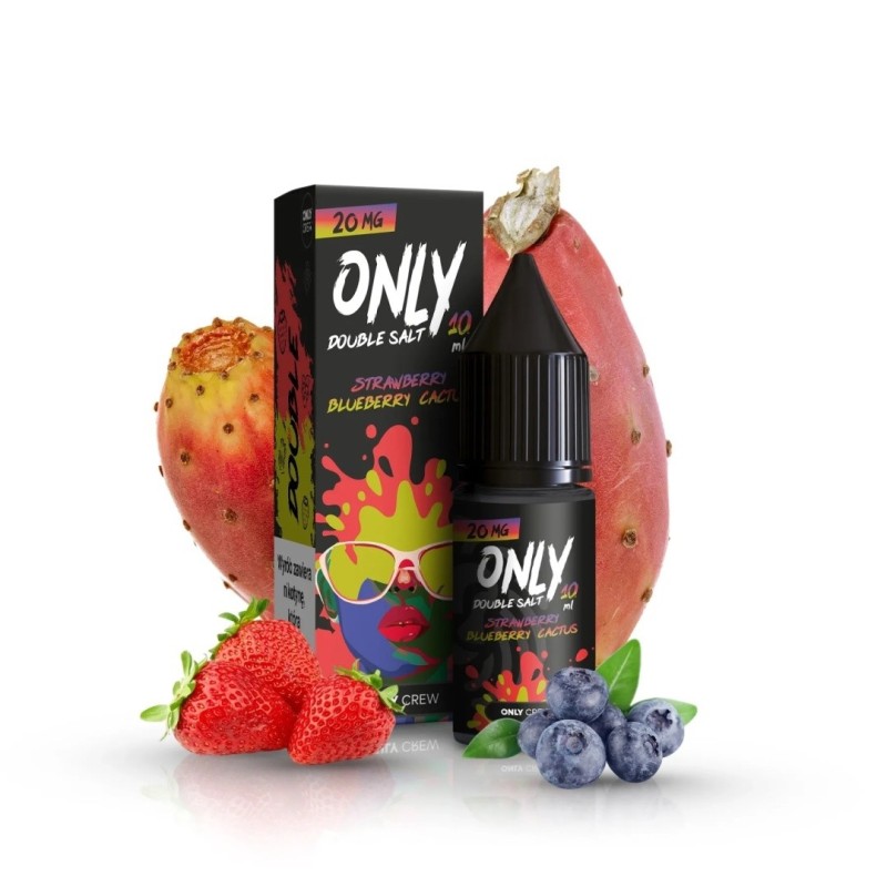 E-liquid Only Double Salt 10ml - Strawberry Blueberry Cactus 20mg | EliqVapoteur