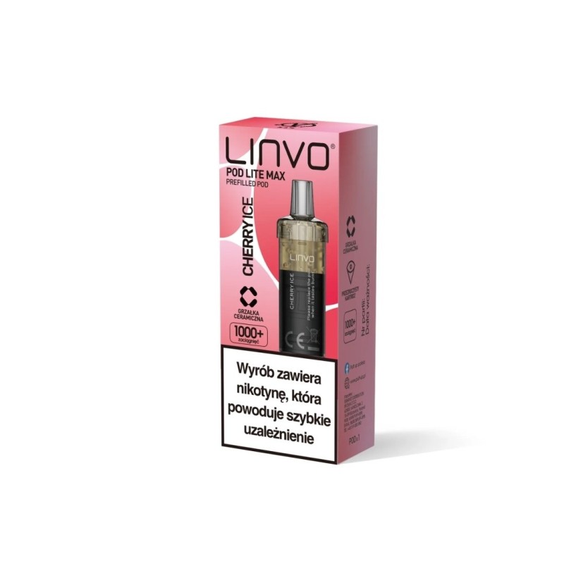 Linvo Pod Lite MAX Cartridge - Cherry Ice 20mg | EliqVapoteur
