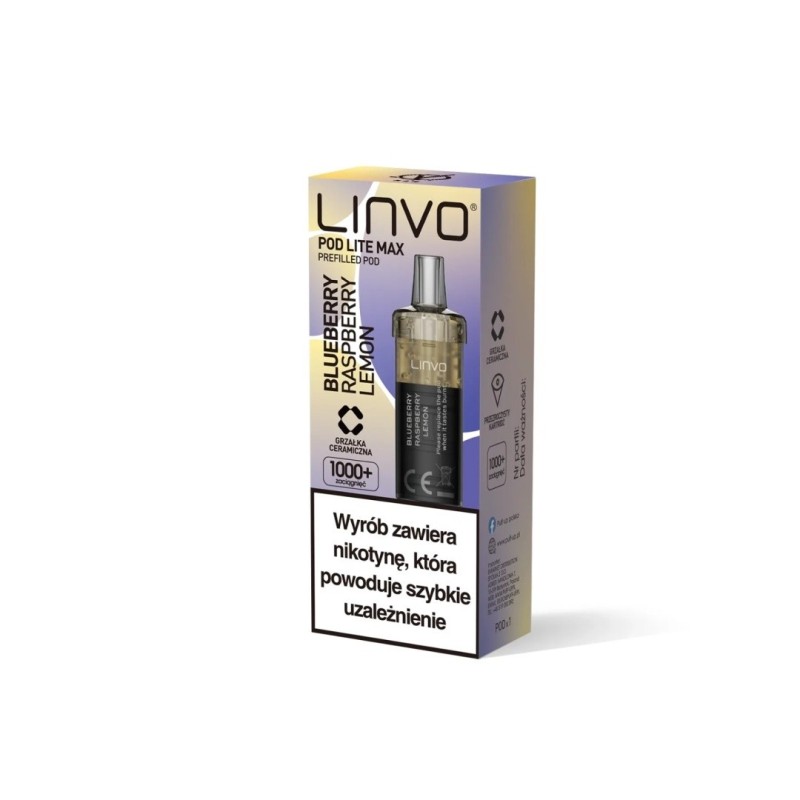 Cartouche Vbar Linvo Pod Lite MAX - Blueberry Raspberry Lemon 20mg | EliqVapoteur