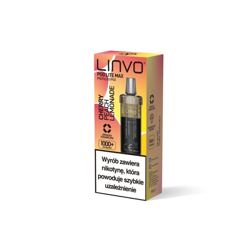 Wkład Vbar Linvo Pod Lite MAX - Cherry Peach Lemonade 20mg | Eliq Vapoteur