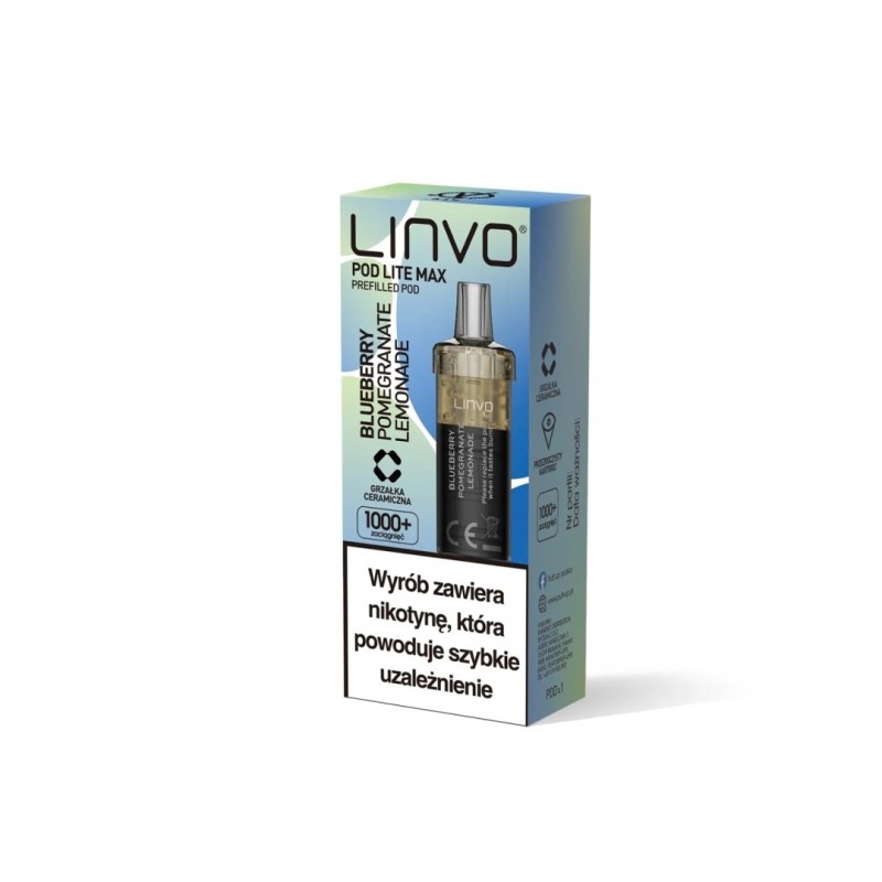 Wkład Vbar Linvo Pod Lite MAX - Blueberry Pomegranate Lemonade 20mg | Eliq Vapoteur