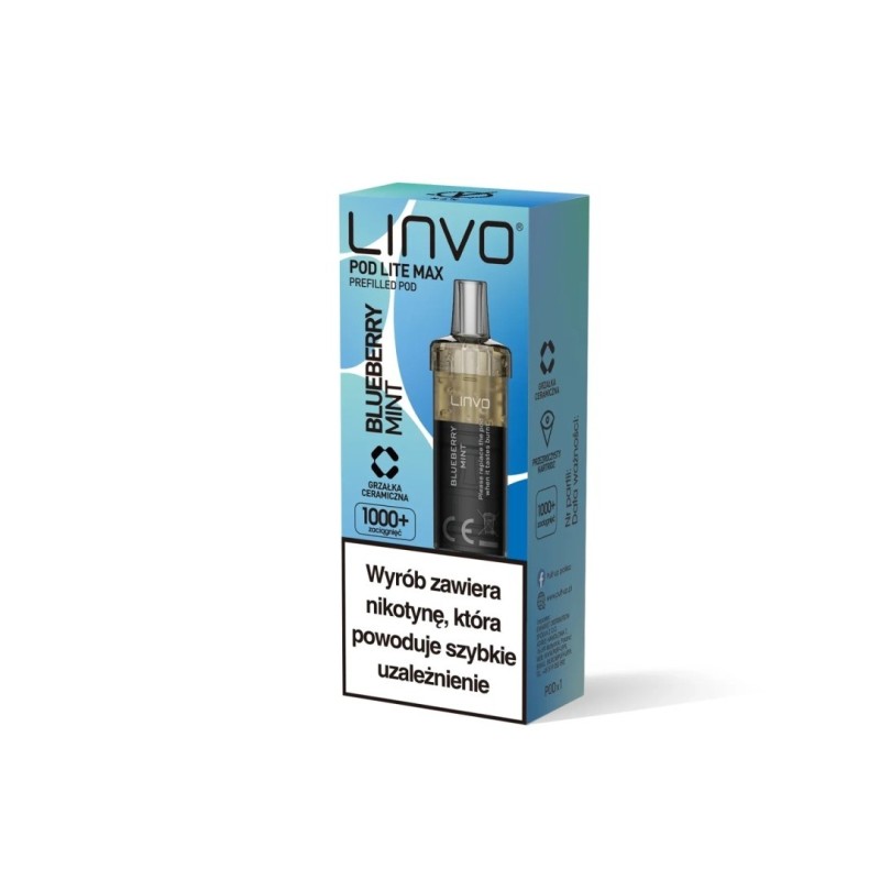 Wkład Vbar Linvo Pod Lite MAX - Blueberry Mint 20mg | Eliq Vapoteur
