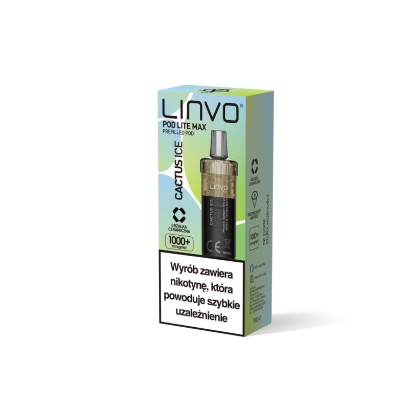 Wkład Vbar Linvo Pod Lite MAX - Cactus Ice 20mg | Eliq Vapoteur