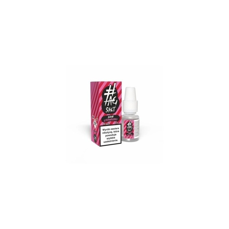 Liquid Hasztag Sour Salt 10ml  - Strawberry 20mg | Eliq Vapoteur