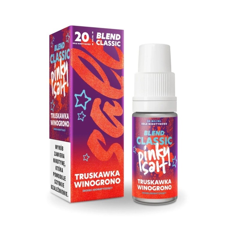 Liquid Pinky Vape Classic Salt 10ml - Truskawka Winogrono 20mg | Eliq Vapoteur