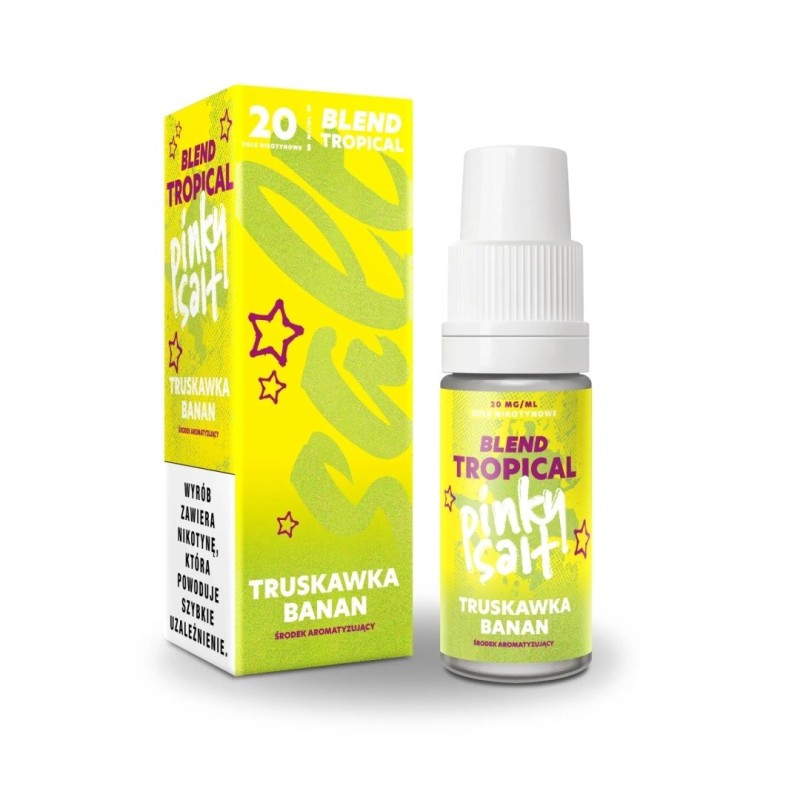 Liquid Pinky Vape Tropical Salt 10ml - Truskawka Banan 20mg | Eliq Vapoteur