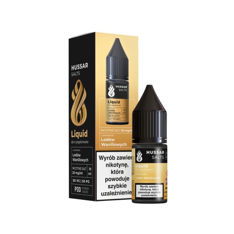 Liquid Hussar Salts 10ml - Lody Waniliowe 20mg | Eliq Vapoteur