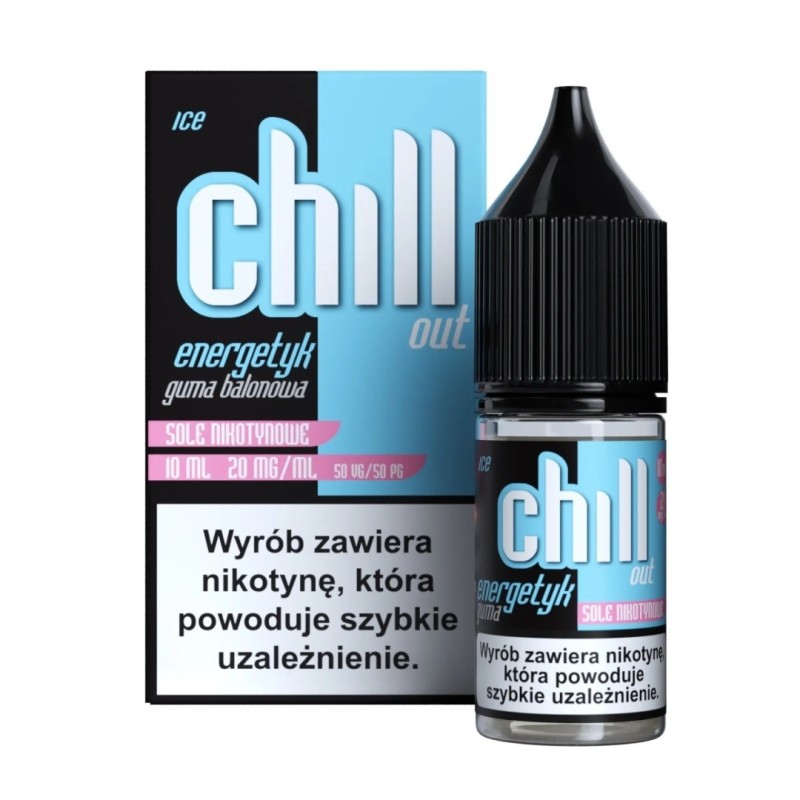 E-liquide Chill Out Salt 10ml - Bubble Gum Energy Ice 20mg | EliqVapoteur