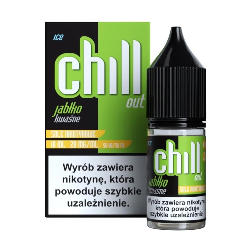 Liquid Chill Out Salt 10ml - Jabłko Kwaśne Ice 20mg | Eliq Vapoteur