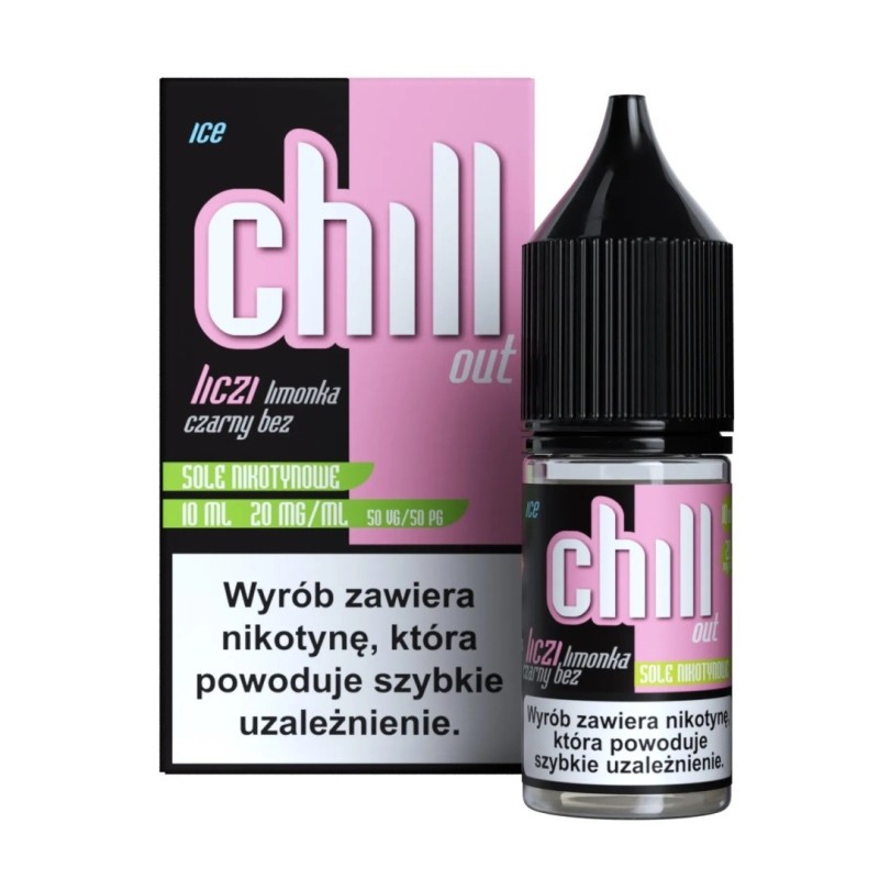 Liquid Chill Out Salt 10ml - Liczi Limonka Czarny Bez Ice 20mg | Eliq Vapoteur