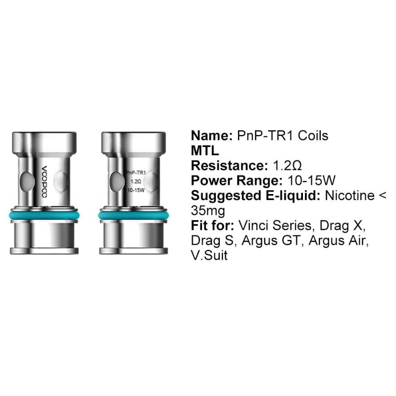 Résistance VooPoo Vinci Pod PnP TR1 1.2Ω | EliqVapoteur