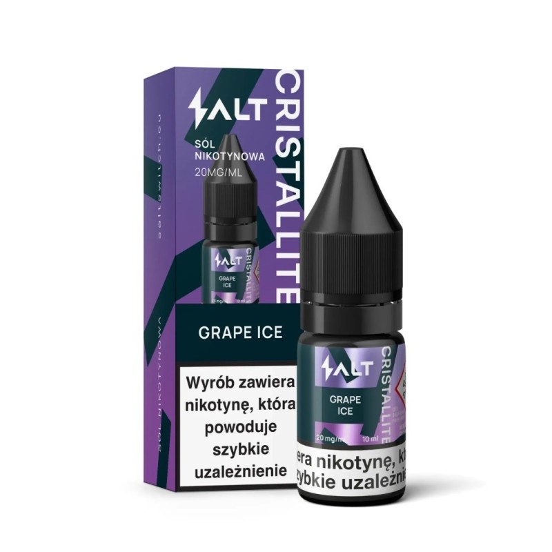 CRISTALLITE Salt 10ml 20mg - Grape Ice | EliqVapoteur
