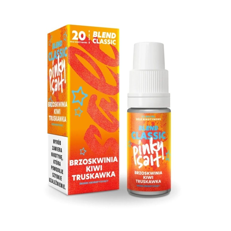 Liquid Pinky Vape Classic Salt 10ml - Brzoskwinia Kiwi Truskawka 20mg | Eliq Vapoteur