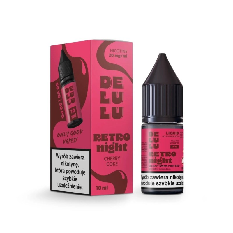 Liquid Delulu Salt 10ml - Retro Night 20mg | Eliq Vapoteur