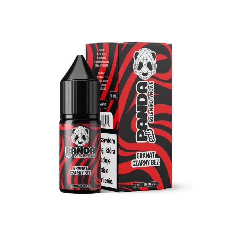 Liquid Panda Salt 10ml - Granat Czarny Bez 20mg | Eliq Vapoteur