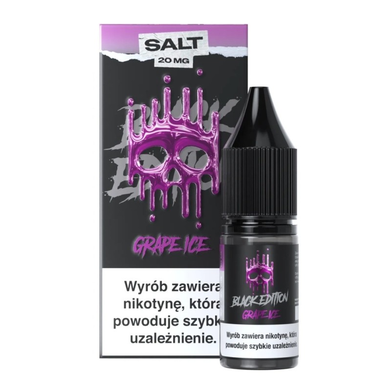 Liquid Dark Line Black Salt 10ml - Grape Ice 20mg | Eliq Vapoteur