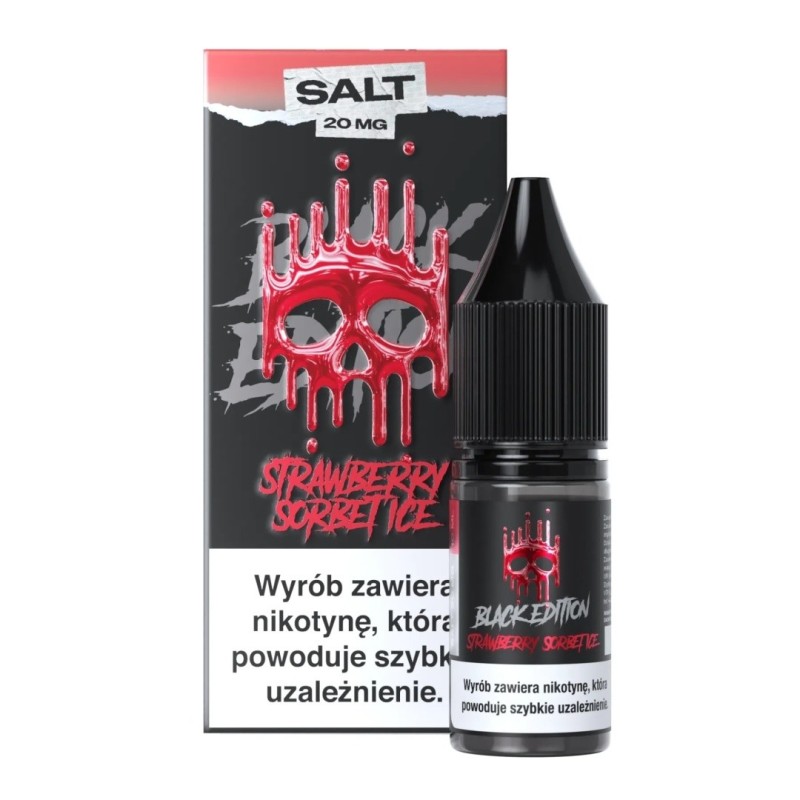 Dark Line Black Salt 10ml - Strawberry Sorbet Ice 20mg | EliqVapoteur