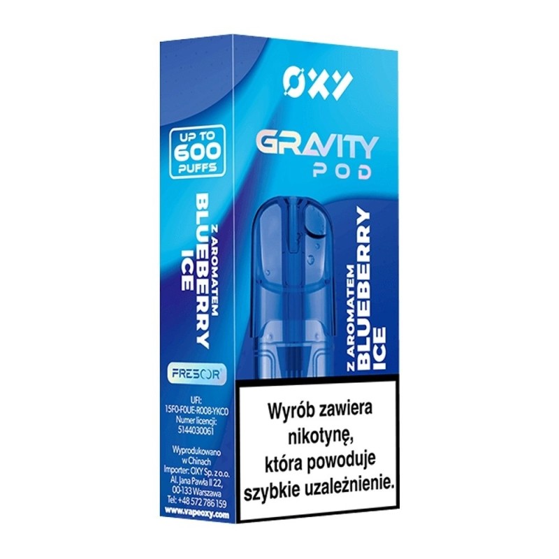 Wkład OXY Gravity 2ml - Blueberry Ice 20mg | Eliq Vapoteur