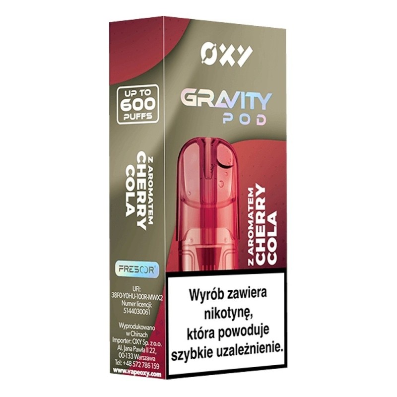 Wkład OXY Gravity 2ml - Cherry Cola 20mg | Eliq Vapoteur