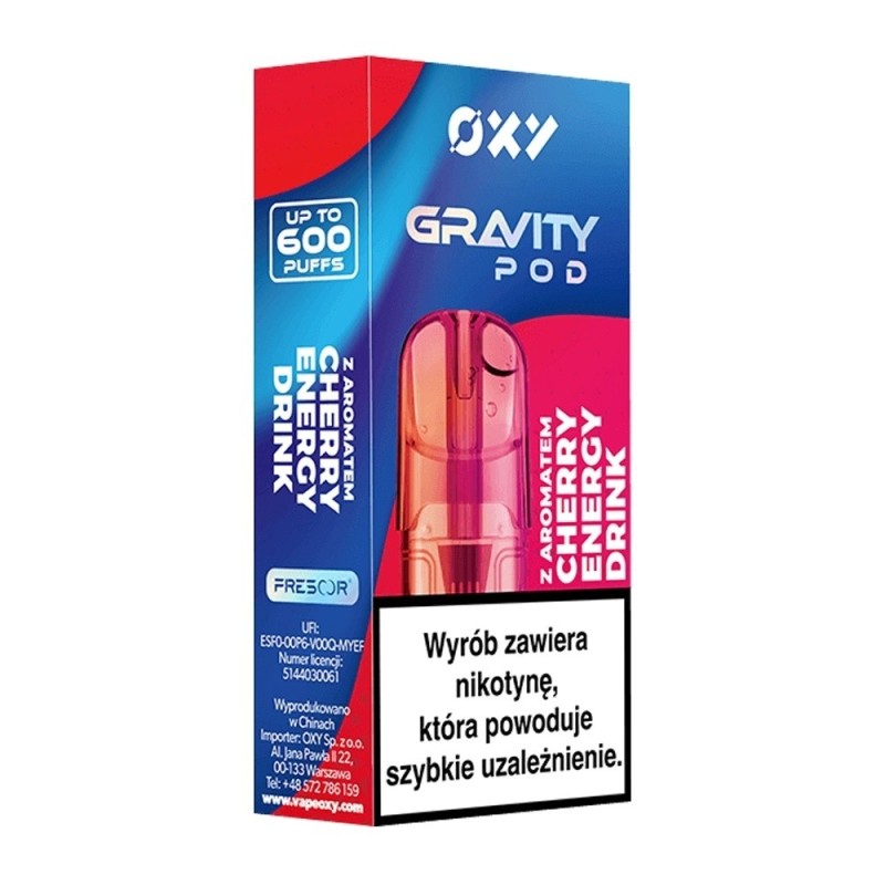 OXY Gravity Replacement Pod 2ml - Cherry Energy Drink 20mg | EliqVapoteur