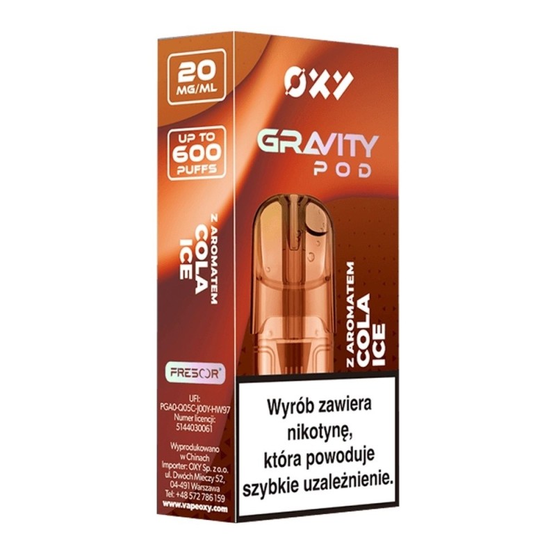 Wkład OXY Gravity 2ml - Cola Ice 20mg | Eliq Vapoteur