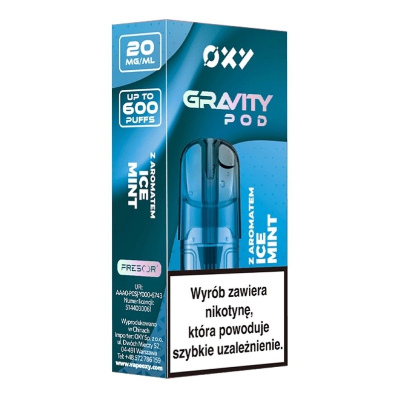 Cartouche OXY Gravity 2ml - Ice Mint 20mg | EliqVapoteur