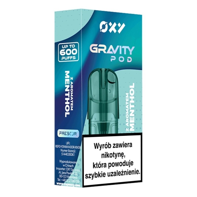 Wkład OXY Gravity 2ml - Menthol 20mg | Eliq Vapoteur